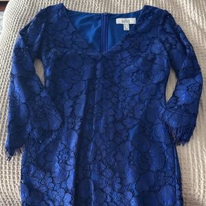 Badgley Mischka Royal Blue Lace Dress